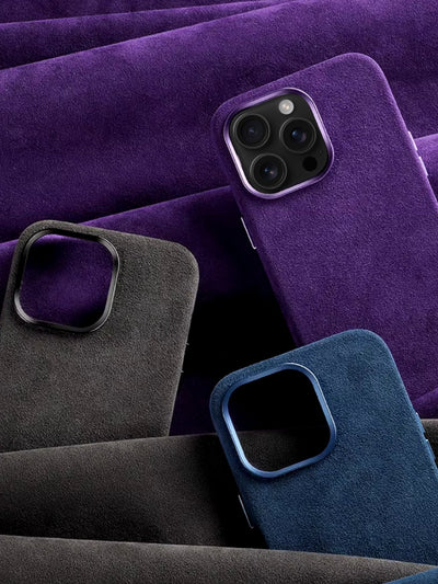 Alcantara iPhone Case - Cement Black