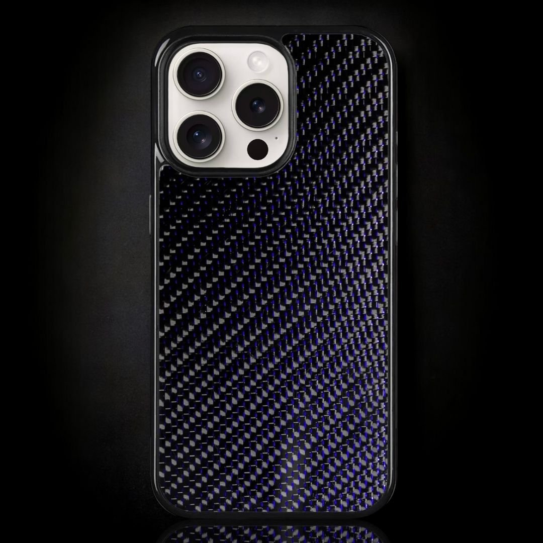 Blue Classic Carbon Fiber iPhone Case