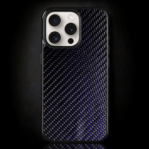 Blue Classic Carbon Fiber iPhone Case