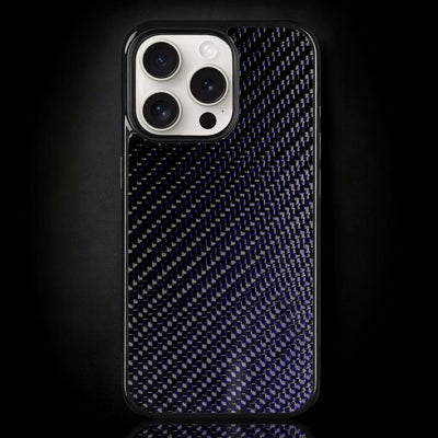 Blue Classic Carbon Fiber iPhone Case