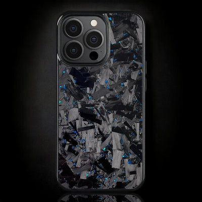 BOLD FORGED Carbon Fiber iPhone Case - Blue iPhone 16 Pro Max / Without MagSafe / Free Tempered Screen Protector Phone