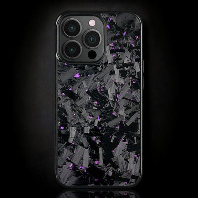 BOLD FORGED Carbon Fiber iPhone Case - Purple iPhone 16 Pro Max / Without MagSafe / Free Tempered Screen Protector
