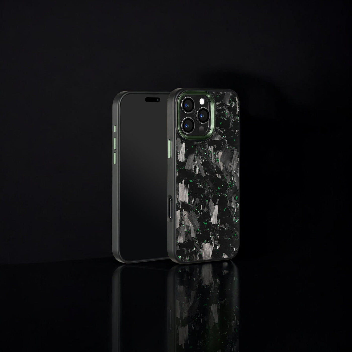 BOLD FORGED Carbon Fiber x Accent | Green | iPhone Phone Holders & Mounts