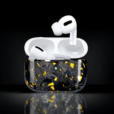 Forged Carbon Fiber AirPods Case | Gold