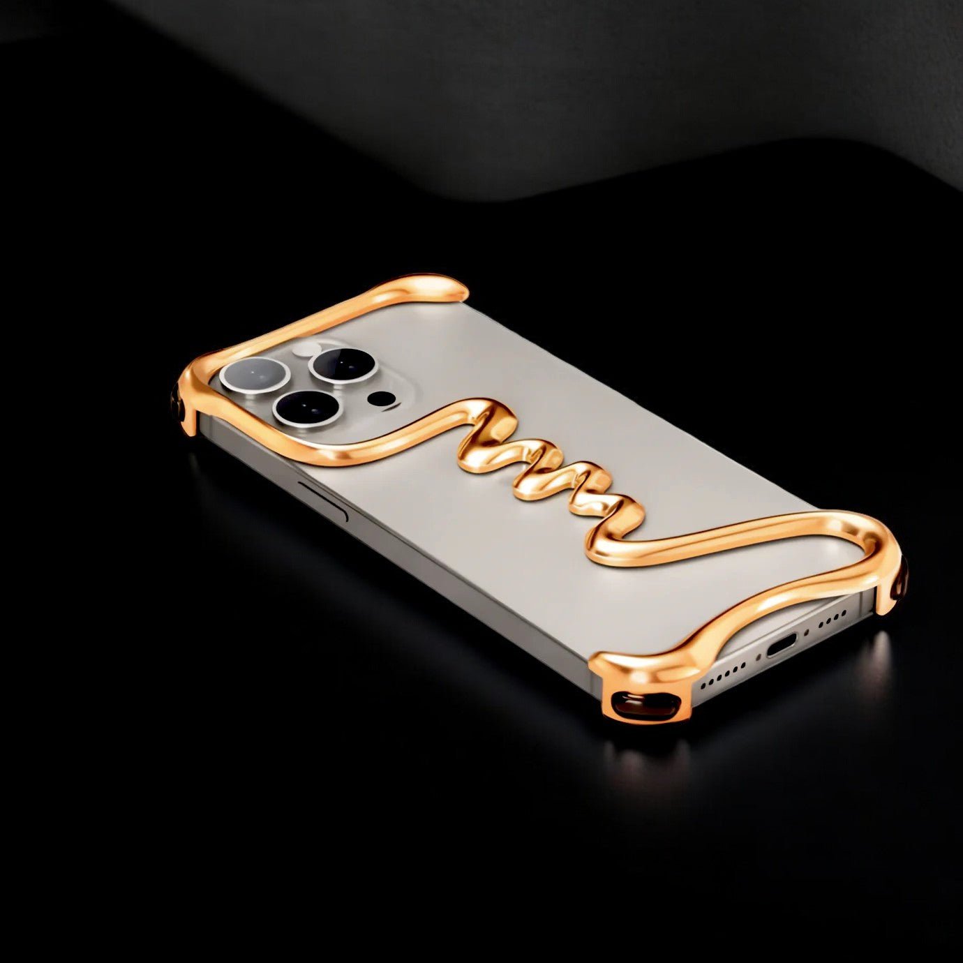 Serpent Exoskeletal iPhone Case - Gold Metal Case