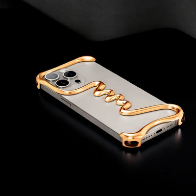 Serpent Exoskeletal iPhone Case - Gold Metal Case