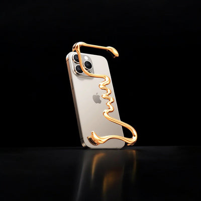 Serpent Exoskeletal iPhone Case - Gold Metal Case