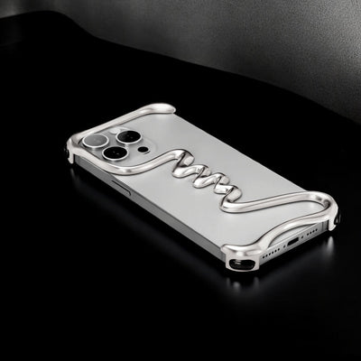 Serpent Exoskeletal iPhone Case - Siver Metal Case
