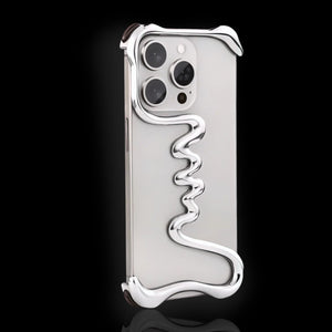 Serpent Exoskeletal iPhone Case - Siver Metal Case