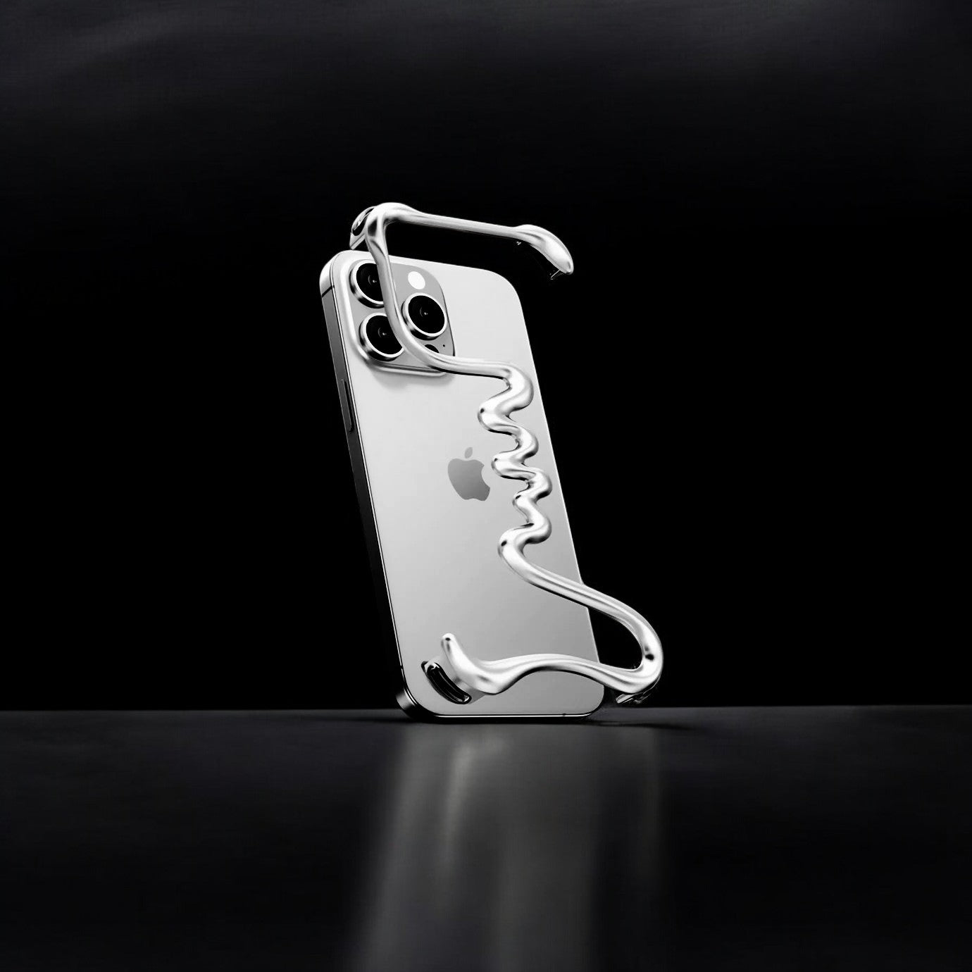 Serpent Exoskeletal iPhone Case - Siver Metal Case