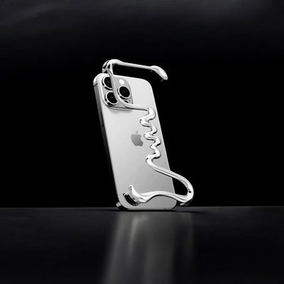 Serpent Exoskeletal iPhone Case - Siver Metal Case