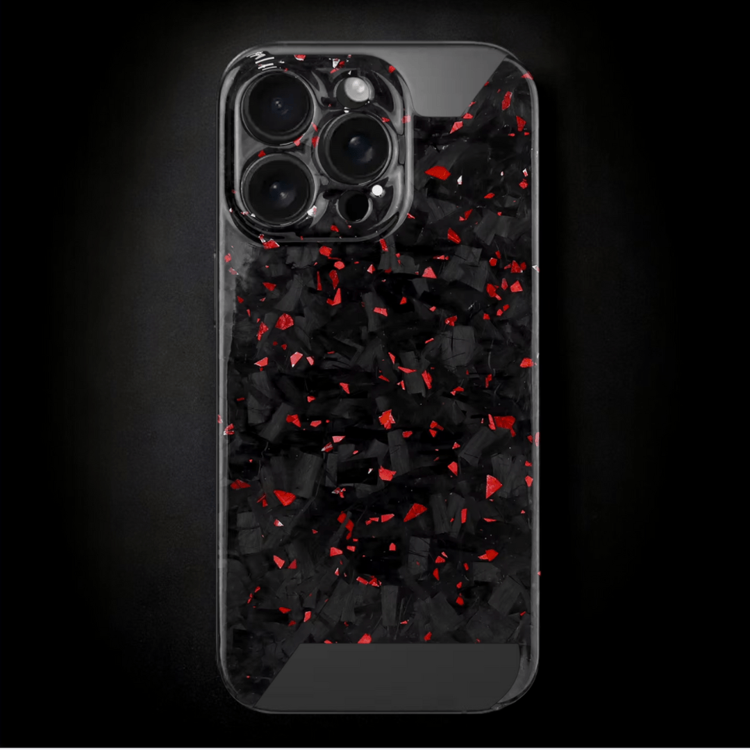 Skeletal Red Forged Carbon iPhone Case Phone Holders & Mounts